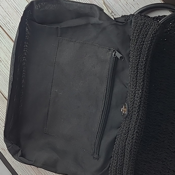 MINICCI BLACK CROCHET HANDBAG - Picture 10 of 14